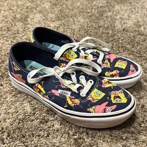 Boys Girls SpongeBob Vans Size 4.5Y